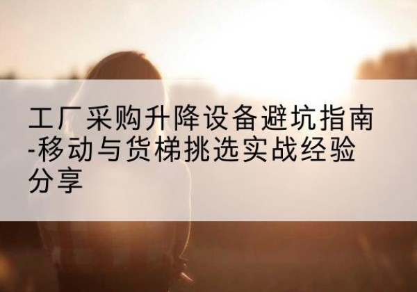 那坡移动式升降机怎么选-工厂采购升降设备避坑指南-移动与货梯挑选实战经验分享