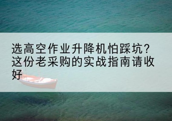 那坡高空作业升降机厂家推荐-选高空作业升降机怕踩坑？这份老采购的实战指南请收好
