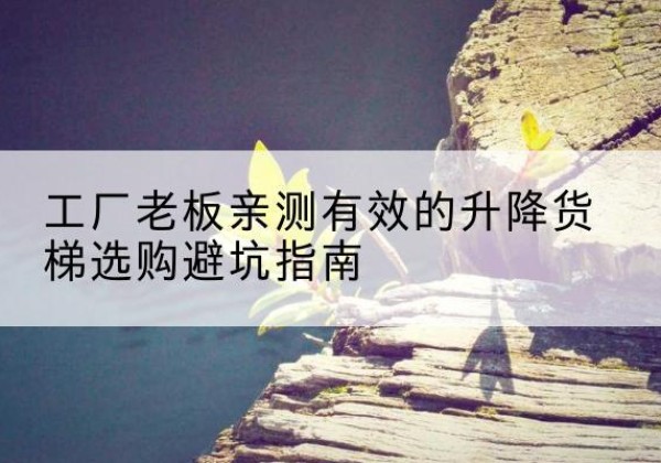 那坡升降货梯怎么选-工厂老板亲测有效的升降货梯选购避坑指南